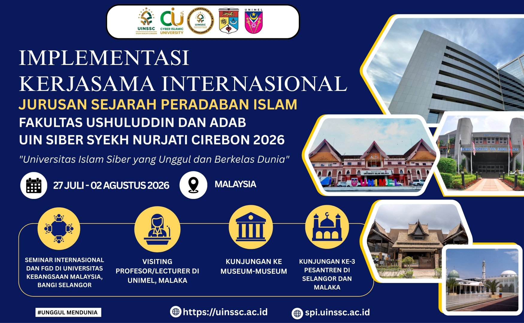 Tim Sejarah Peradaban Islam Fakultas Ushuluddin dan Adab Berangkat ke Malaysia untuk Perkuat Kerja Sama Internasional dengan UNIMEL dan UKM
