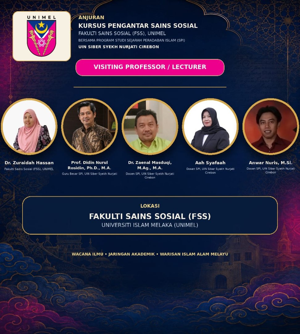 SPI FUA UIN SSC mengadakan visiting profesor/Lecturer dengan para pelajar/Mahasiswa dari Fakulti Sains Sosial Universiti Islam Melaka (UNIMEL)